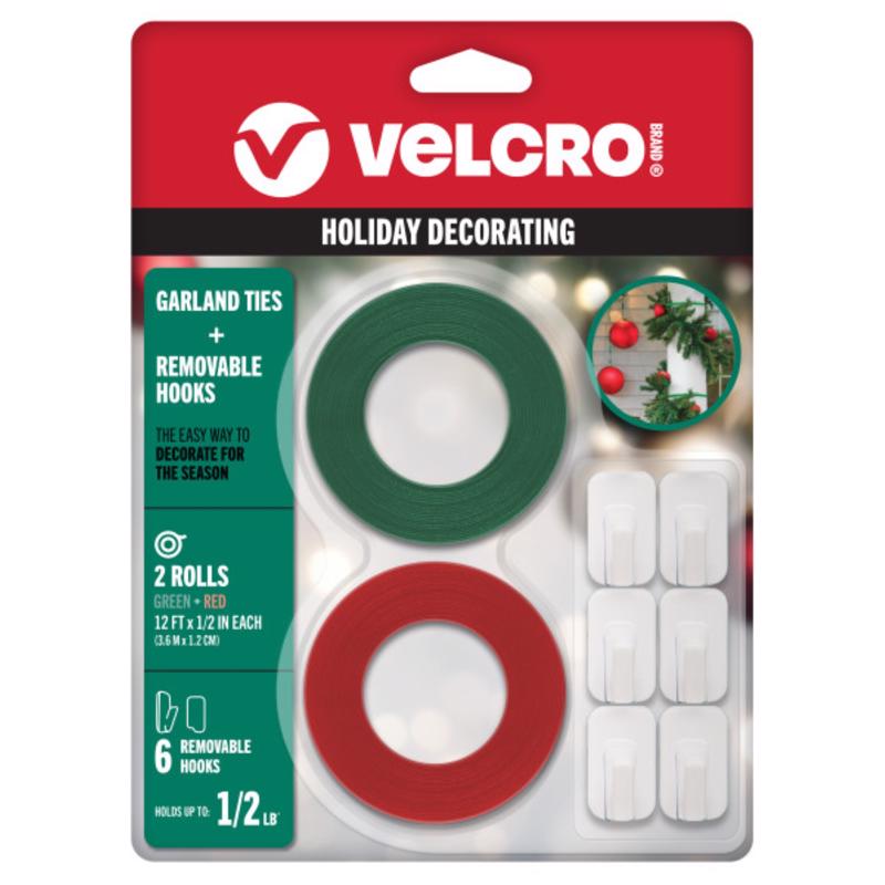 Kit de decoración navideña de la marca VELCRO, 1 paquete