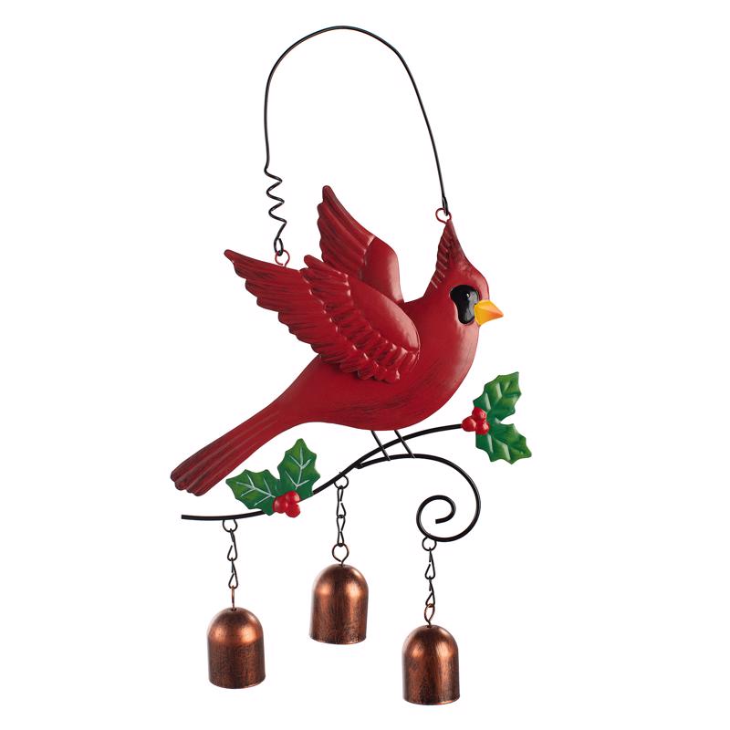 Test Rite Cardinal Bird with Bell 7.87 in. Hanging Decor (Pack of 12)