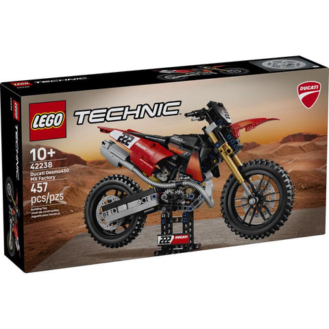 LEGO Technic Ducati Desmo 450 MX Factory Motorcycle Building Set Multicolor 457 pc