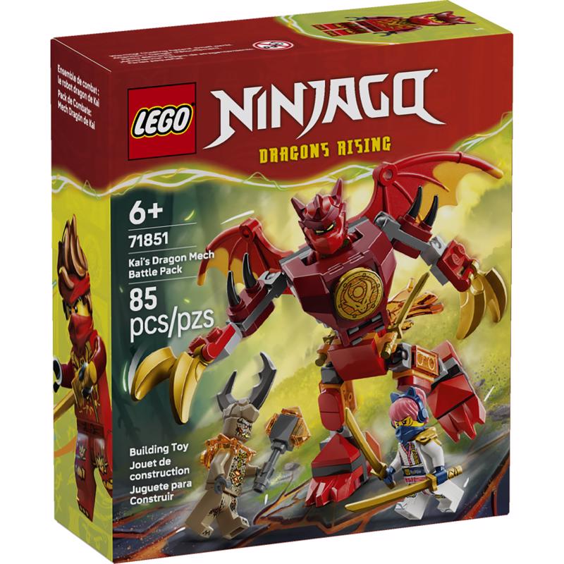 LEGO NINJAGO Kais Dragon Mech Battle Pack Building Set Multicolor 85 pc