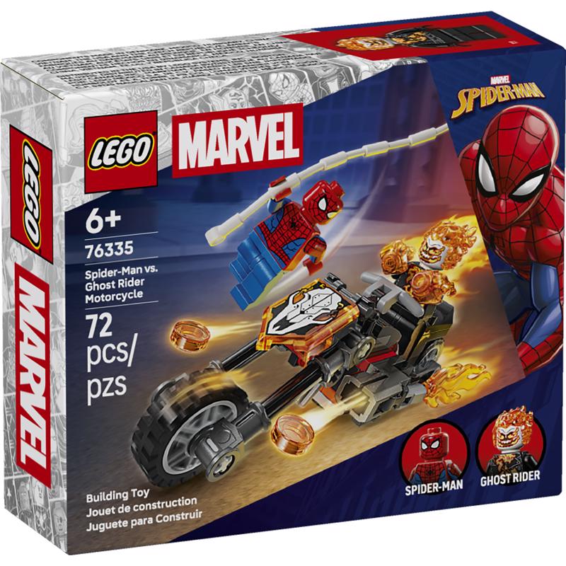 LEGO MARVEL Spider-Man VS. Ghost Rider Motorcycle Building Set Multicolor 72 pc