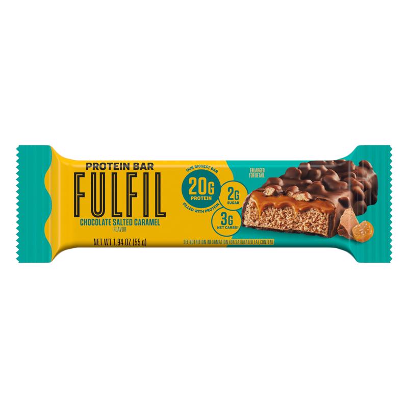 Fulfil Chocolate Salted Caramel Protein Bar 1.94 oz Boxed (Pack of 12)