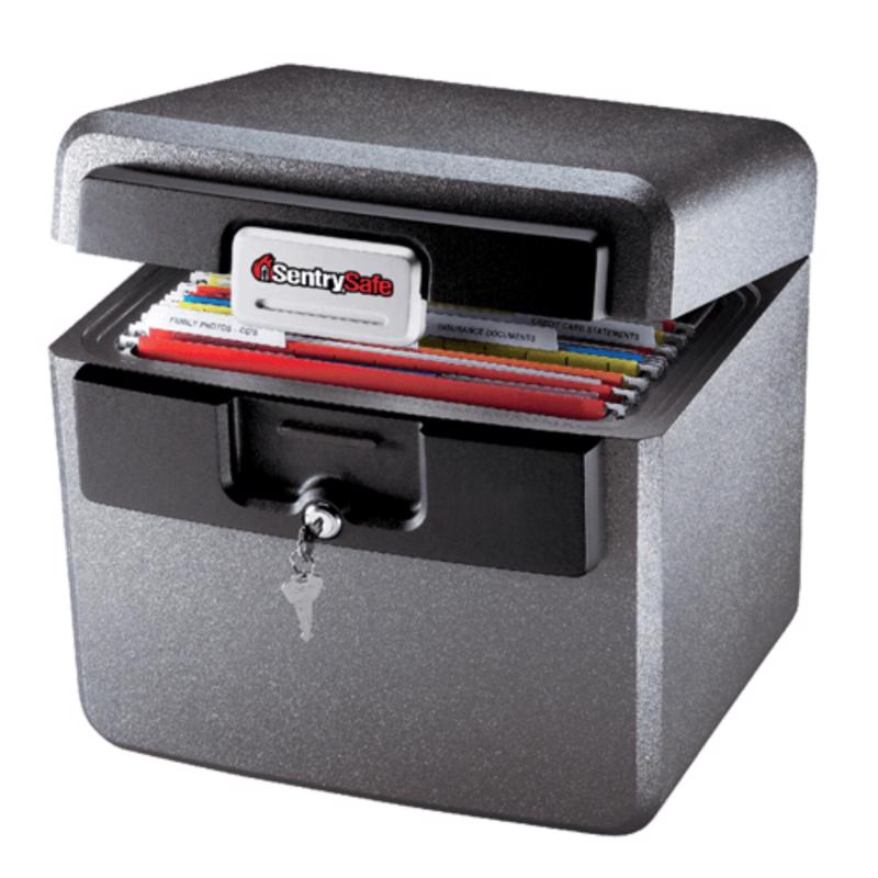Caja ignífuga para archivos Sentry Safe de 0,65 pies cúbicos, gris