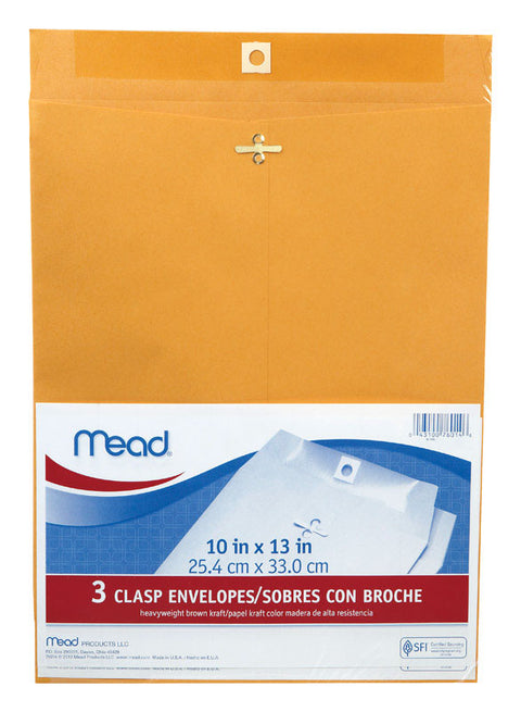 Mead 10 in. W X 13 in. L Other Brown Envelopes 3 pk (Pack of 12)