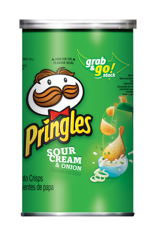 Pringles Sour Cream & Onion Chips 5.57 oz Can (Pack of 14)