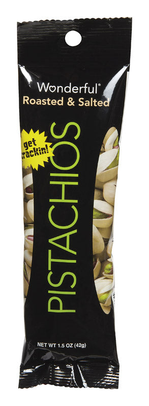 Wonderful Roasted and Salted Pistachios 1.25 oz Pegged (Pack of 12)