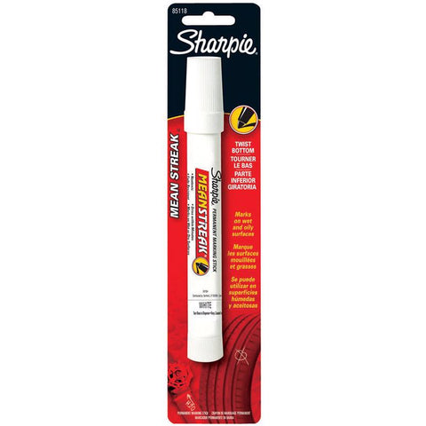 Sharpie Mean Streak White Bold Tip Permanent Marking Stick 1 pk (Pack of 6)