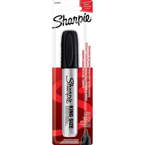 Sharpie King Size Black Chisel Tip Permanent Marker 1 pk (Pack of 6)