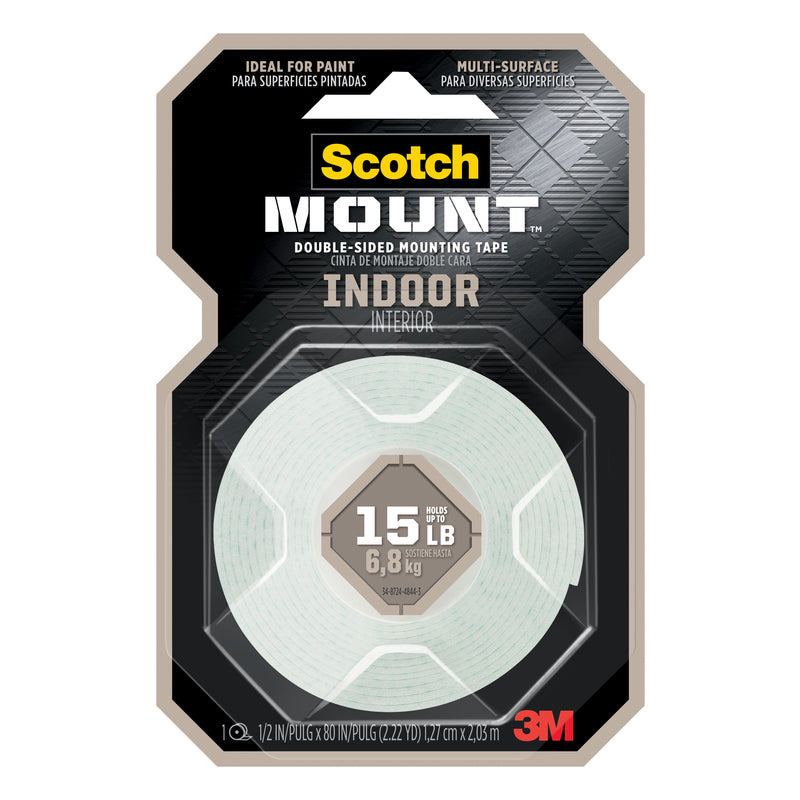 3M Scotch-Mount 80 in. L X 1/2 in. W Double-Sided Mounting Tape (Pack of 6)