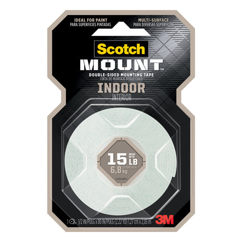 3M Scotch-Mount 80 in. L X 1/2 in. W Double-Sided Mounting Tape (Pack of 6)