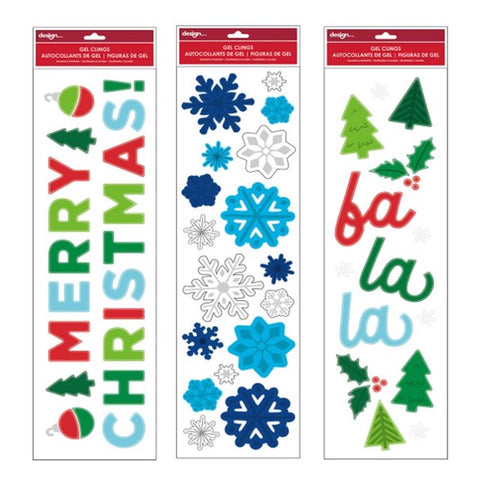 IG Design Multicolored Christmas Window Clings 3 in. (Pack of 24)
