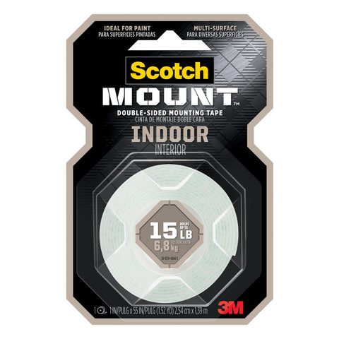 3M Scotch-Mount 55 in. L X 1 in. W Double-Sided Mounting Tape (Pack of 6)