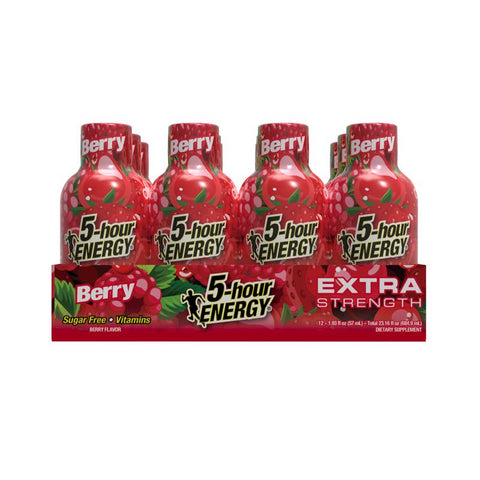 5-hour Energy Extra Strength Sugar Free Berry Energy Shot 1.93 fl. oz. (Pack of 12)