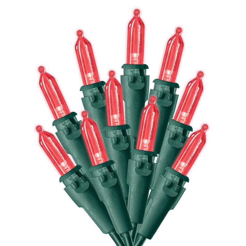 Celebrations Blue LED Mini Red 100 ct String Christmas Lights 24.5 ft. (Pack of 12)