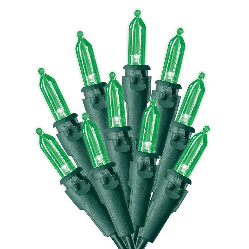 Celebrations Blue LED Mini Green 100 ct String Christmas Lights 24.5 ft. (Pack of 12)