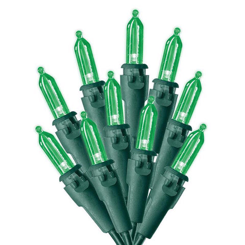 Celebrations Blue LED Mini Green 100 ct String Christmas Lights 24.5 ft. (Pack of 12)