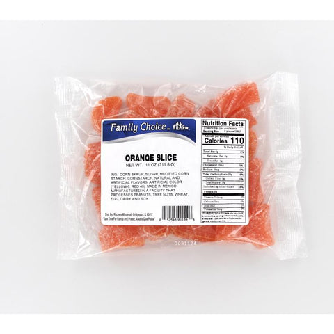 Family Choice Orange Slices Gummi Candy 12 oz (Pack of 12)
