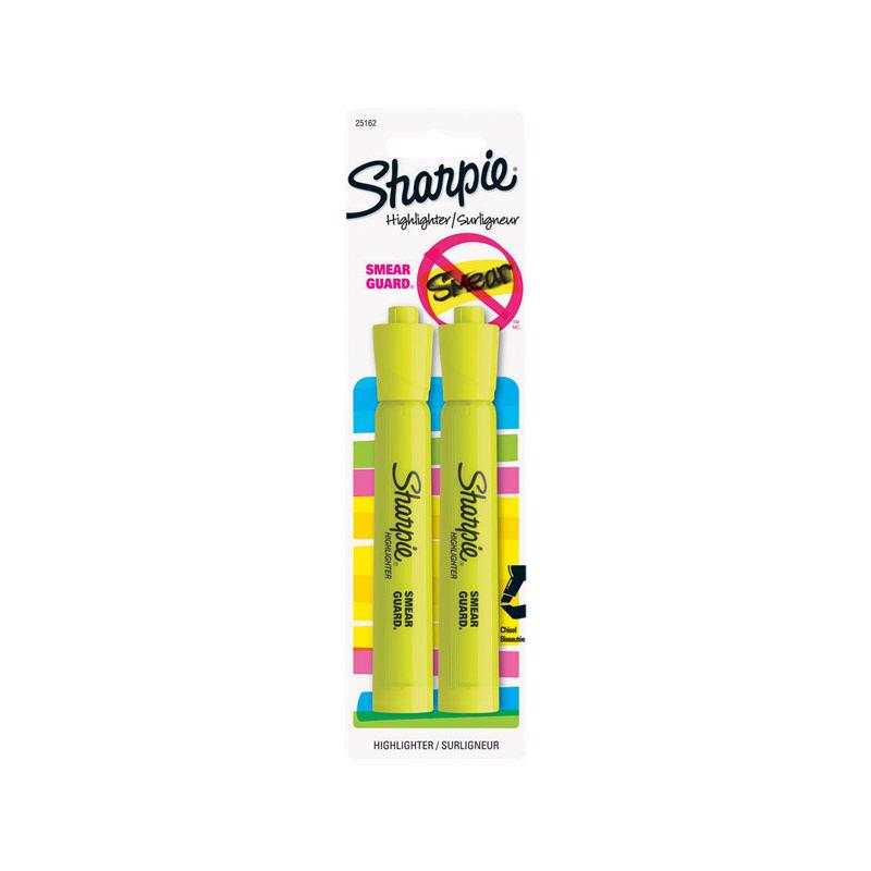 Sharpie Accent Neon Color Yellow Chisel Tip Highlighter 2 pk (Pack of 6)