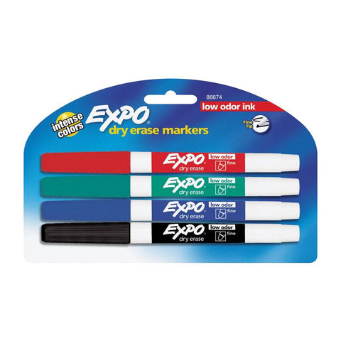 EXPO Low Odor Assorted Color Dry Erase Markers 4 pk (Pack of 6)
