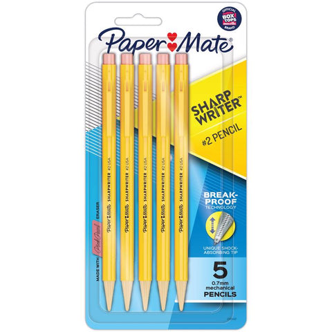 Paper Mate SharpWriter #2 0.7 mm Mechanical Pencil 5 pk (Pack of 6)