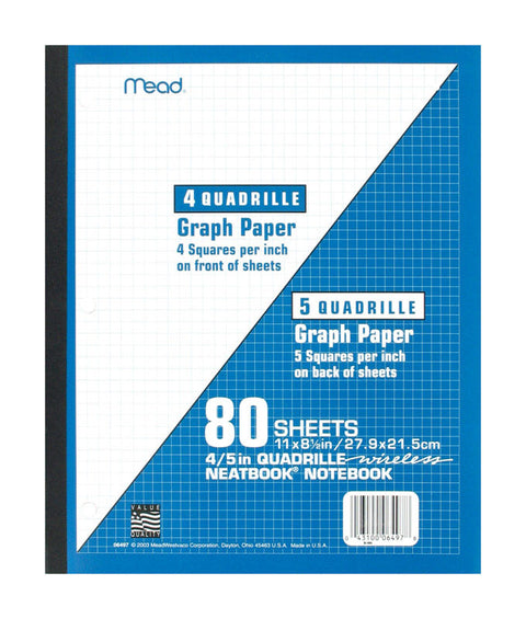 Mead 8-1/2 in. W X 11 in. L Perfect Bound White Notebook (Pack of 24)