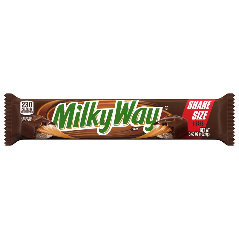 Milky Way 2 To Go Original Chocolate Candies 3.36 oz (Pack of 24)