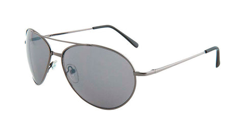 Piranha Aviator Sunglasses Unisex Silver Frame Gray Lens (Pack of 6)