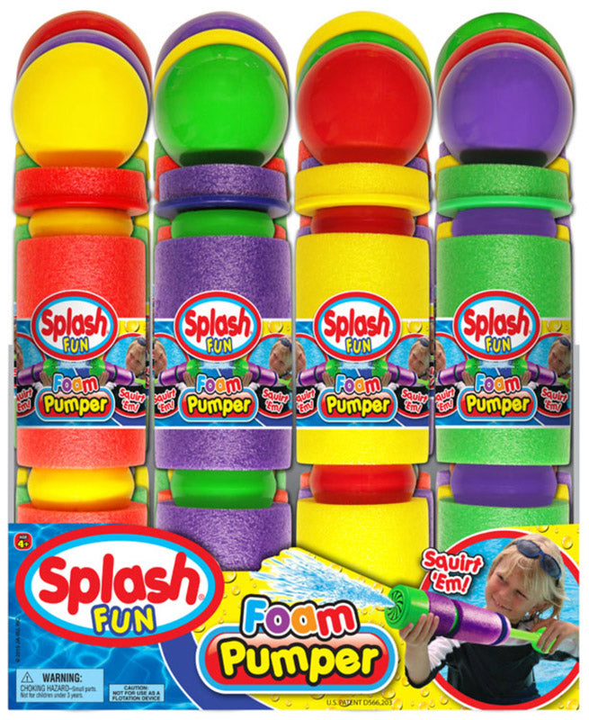 Juguete de agua Ja-Ru Splash Foam Pumper de espuma suave/plástico, 1 ud. (paquete de 12)