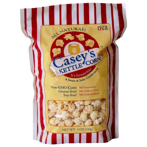 Casey's Kettle Corn Lighly Sweetened and Salted Popcorn 5 oz Bagged (Pack of 10)