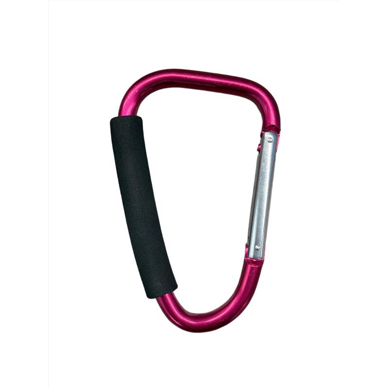 Home Plus Aluminum Pink D Carabiner (Pack of 12)