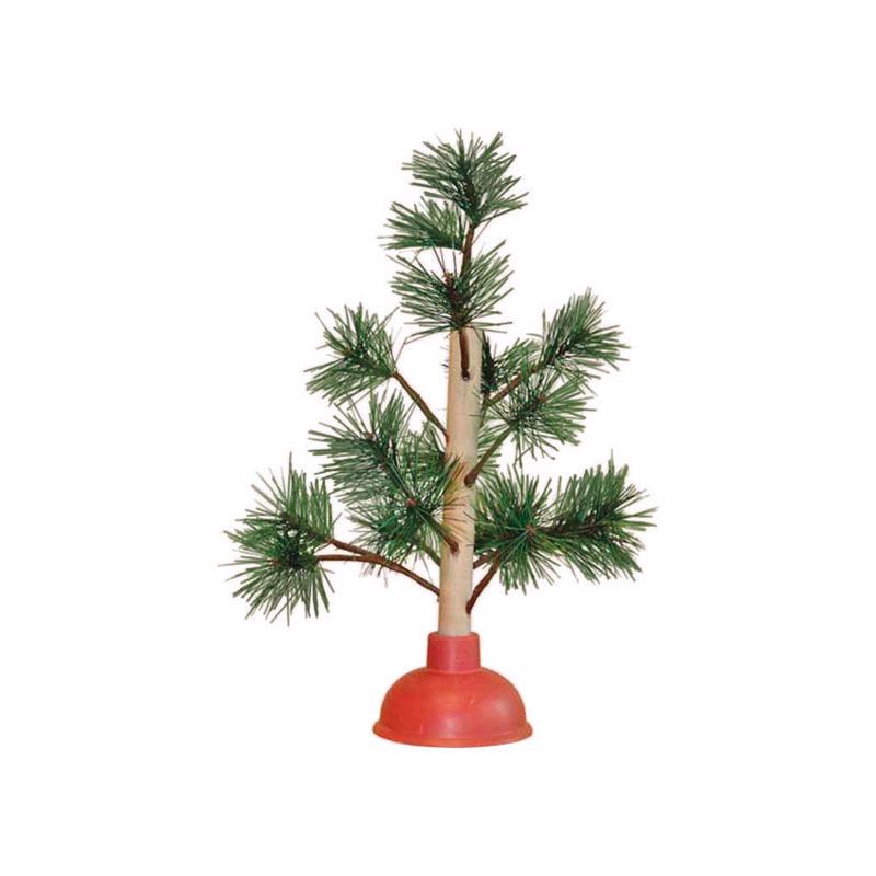 Rednek Multicolored Plunger Christmas Tree 15 in. (Pack of 12)