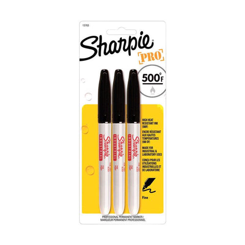 Sharpie Pro Black Fine Tip Permanent Marker 3 pk