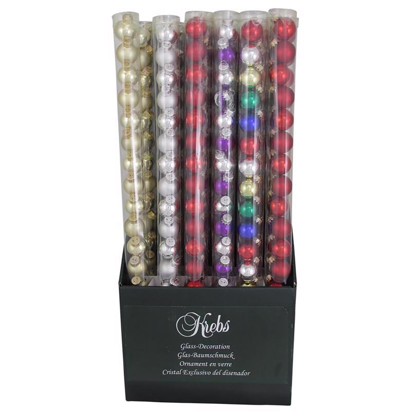 Christmas by Krebs Assorted Ball Tube Ornament (Pack of 18)