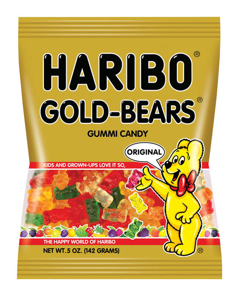 Haribo gold-Bears Original Gummi Candy 5 oz (Pack of 12)