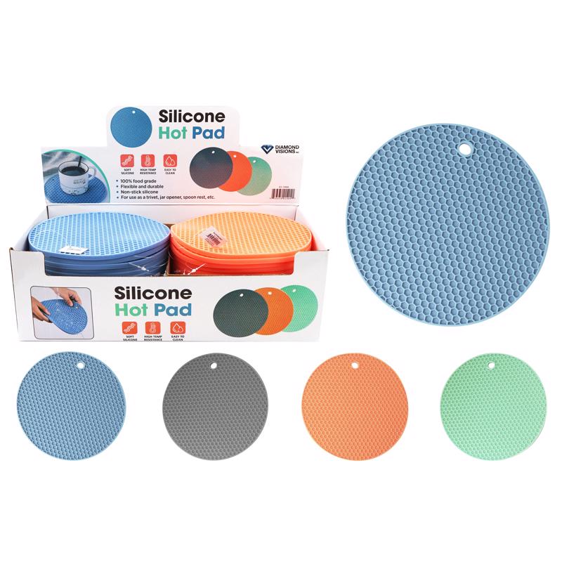 Diamond Visions Assorted Colors Silicone Trivet (Pack of 36)