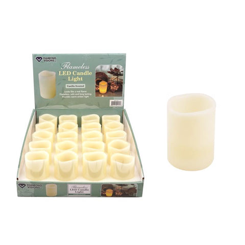 Diamond Visions Beige Vanilla Scent Votive Floating Flameless Candle (Pack of 20)