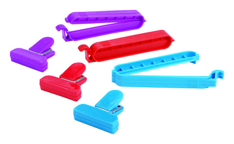 Home Plus Assorted Plastic Bag Clips (Pack of 12)