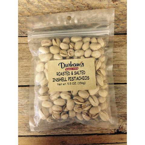 Durhams Roasted & Salted Pistachios 5.5 oz Bagged (Pack of 12)