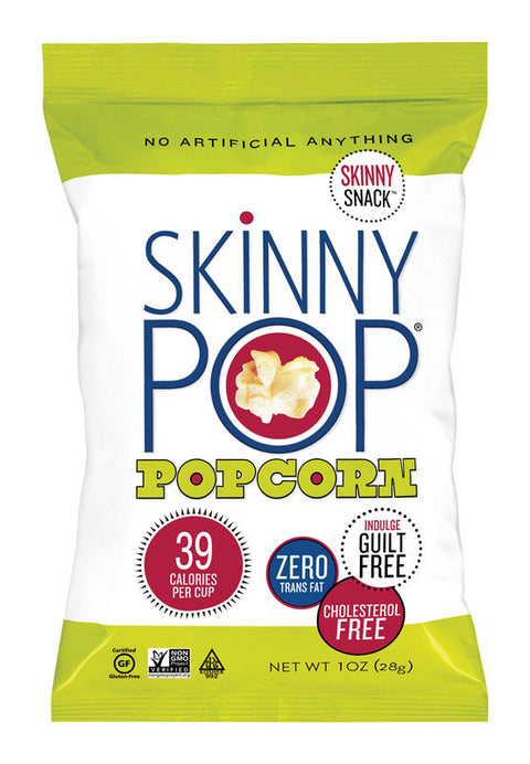 SkinnyPop Skinny Snack Original Popcorn 1 oz Bagged (Pack of 12)
