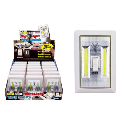 Diamond Visions Automatic/Manual LED Night Light w/ Switch (Pack of 18)