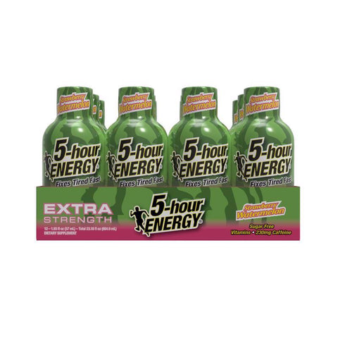 5-hour Energy Extra Strength Sugar Free Strawberry Watermelon Energy Shot 1.93 fl. oz. (Pack of 12)
