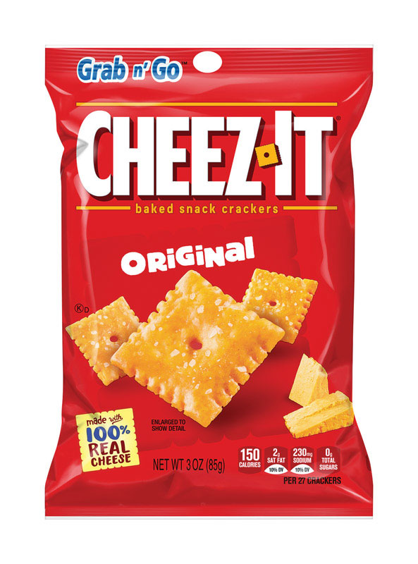 Cheez-It Grab n' Go Original Crackers 3 oz Pegged (Pack of 6)