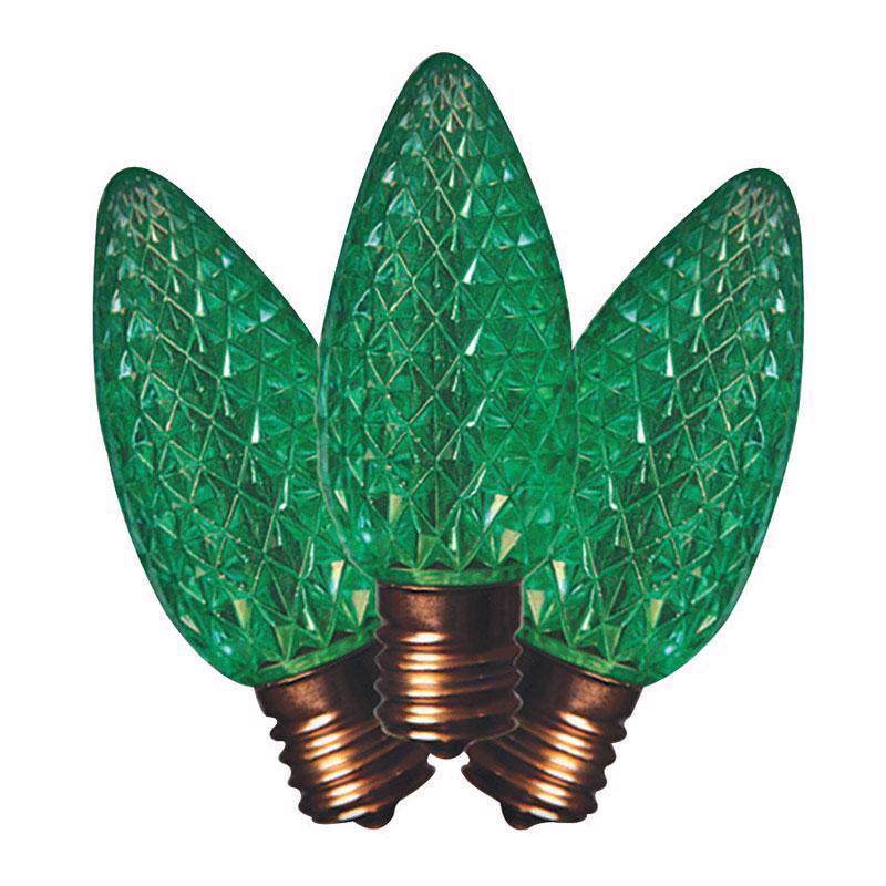 Bombillas de repuesto LED C9 verdes Holiday Bright Lights, 25 unidades, para luces navideñas