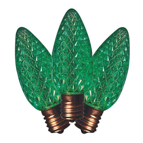 Bombillas de repuesto LED C9 verdes Holiday Bright Lights, 25 unidades, para luces navideñas