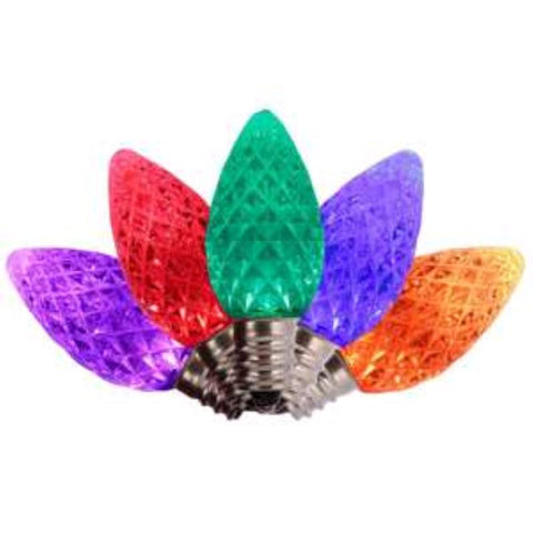Bombillas de repuesto para luces navideñas Holiday Bright Lights LED C7 multicolor, 25 unidades