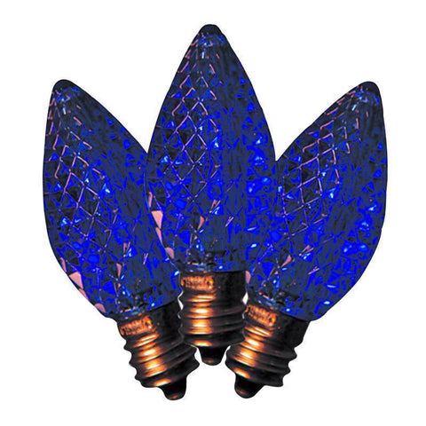 Bombillas de repuesto LED C7 azules Holiday Bright Lights, 25 unidades, para luces navideñas