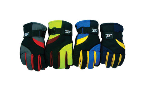 Diamond Visions One Size Fits Most Polyester Kids Assorted Ski Gloves (Pack of 24)