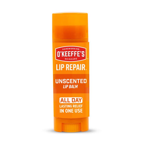 Bálsamo labial reparador sin aroma O'Keeffe's, 0,15 oz, 1 unidad (paquete de 6)