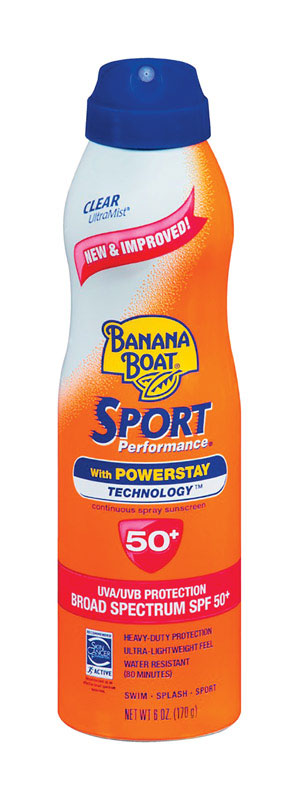 Banana Boat Sport Performance Continuous Spray Sunscreen 6 oz 1 pk (Pack of 12)