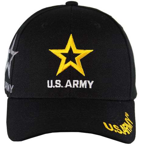JWM U.S. Army Logo Baseball Cap Black One Size Fits All (Pack of 6)
